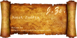 Juszt Zsófia névjegykártya