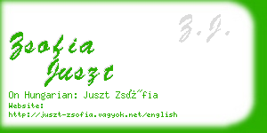 zsofia juszt business card